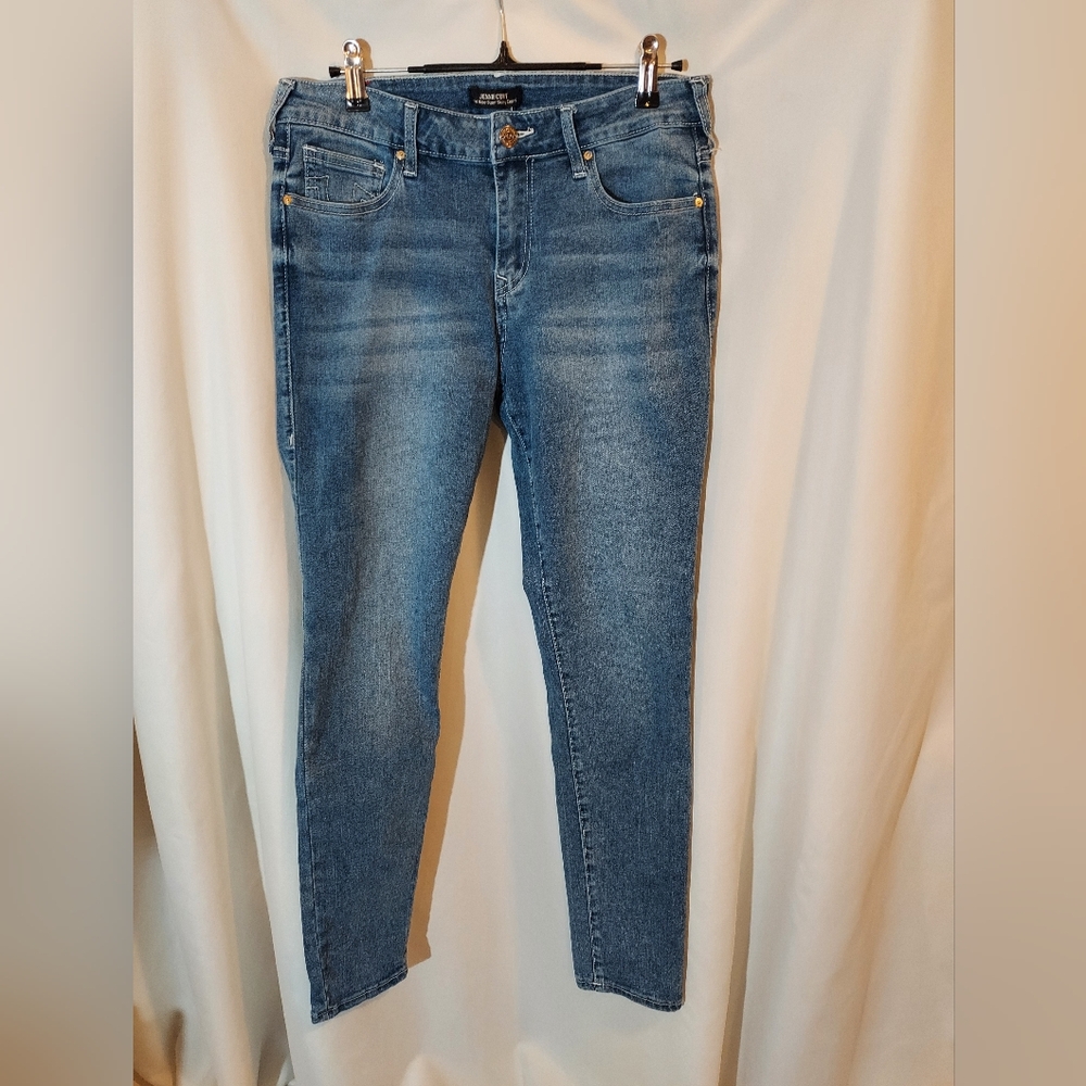True Religion Jennie Curvy Mid Rise Super Skinny Capri Jeans - 28
